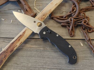 Spyderco Manix 2 XL 3.88" Ball Bearing Folding Knife / Black G10 / Satin CPM-S30V