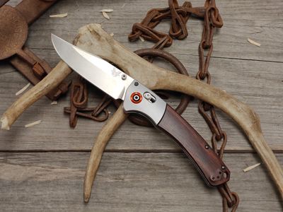 Benchmade Crooked River 4" AXIS Lock Knife / Dymondwood / Satin CPM-S30V (Pre-Owned)