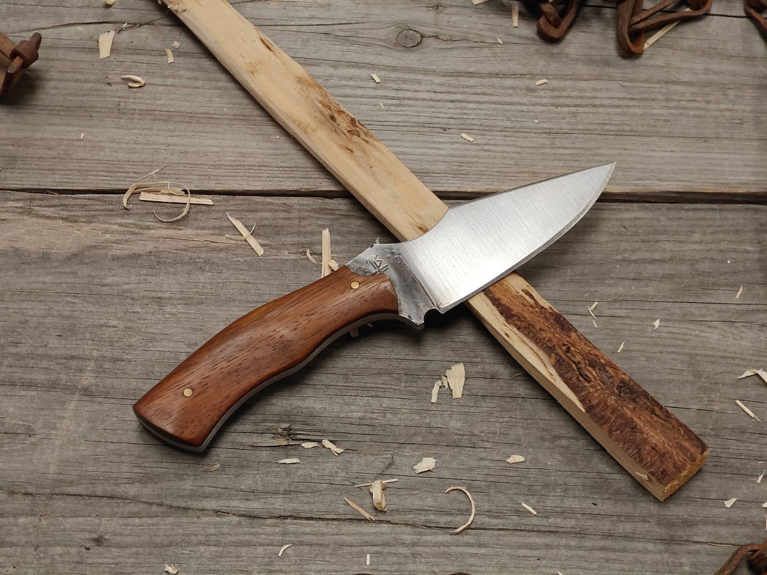 Trevor Barrett Ranger 4" Fixed Blade / Canary Wood / Forged 1095