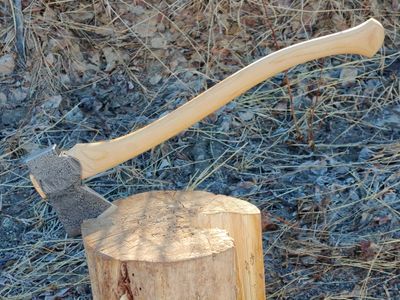 Hoffman Blacksmithing Wasatch Axe / 24" Oval Hickory Handle W/ Bulb End / 2.25 Lbs 4142 Chromium Molybdenum Alloy