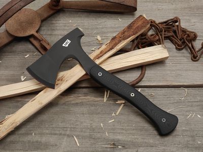 Montana Knife Co. Hellgate Hatchet / Black G10 / Black 52100