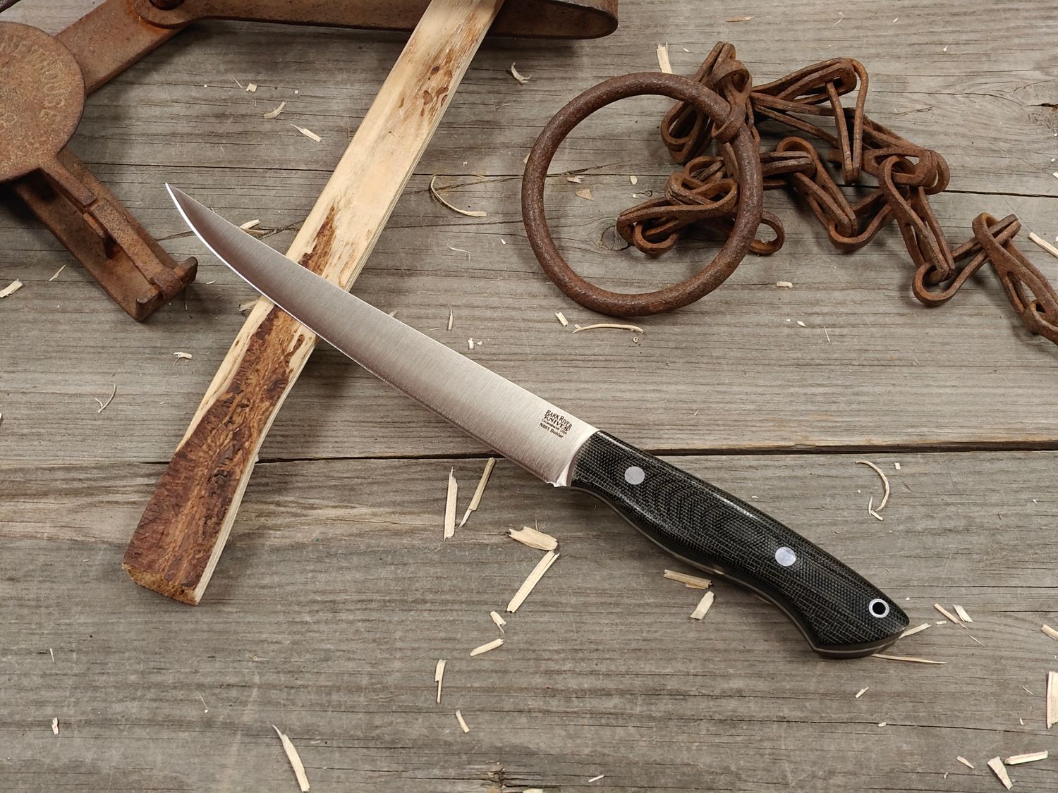 Bark River Knives Kalahari 6.75" Fixed Blade / Black Micarta / Satin N661 Bohler (Pre-Owned)