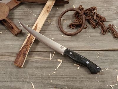 Bark River Knives Kalahari 6.75" Fixed Blade / Black Micarta / Satin N661 Bohler (Pre-Owned)