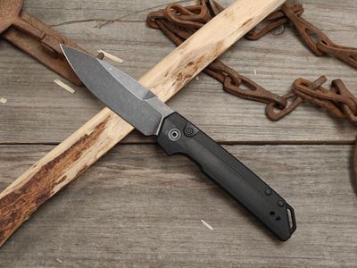 Kershaw Launch Iridium 3.5" Push Button Automatic / Black G10 / Black Stonewash CPM-MagnaCut