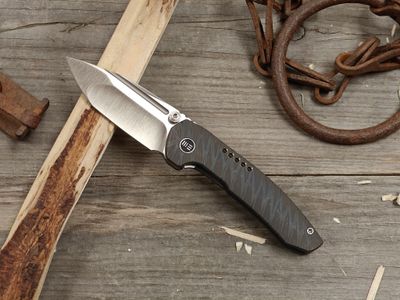 WE Knife Co. Micro Trogon 2.7" Linerlock Folder / Tiger Stripe Flamed Titanium / Satin M390 (Pre-Owned)