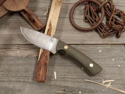Great Northern Knives 3.75" Fixed Blade / OD Green Micarta  / Satin 14C28N