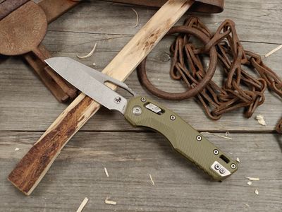 Microtech MSI 3.9" S/E Ram-Lok Folding Blade / Fluted OD Green G10 / Stonewash M390 (Pre Owned)