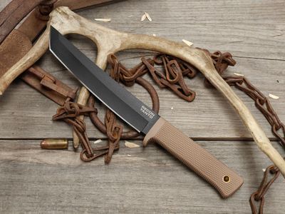 Cold Steel Recon Tanto 7" Fixed Blade / Coyote Tan Kray-Ex / Black Powder Coated SK5