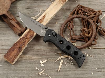 Benchmade Mini Adamas 3.3" AXIS Lock Knife / Black G-10 / Tungsten Cerakote CPM-CruWear (Pre-Owned)