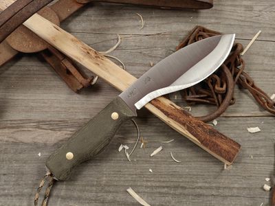 William Collins Alaskan Bush Tool Knife (AKBT) 6" Knife / Green Micarta / Satin Nitro-V