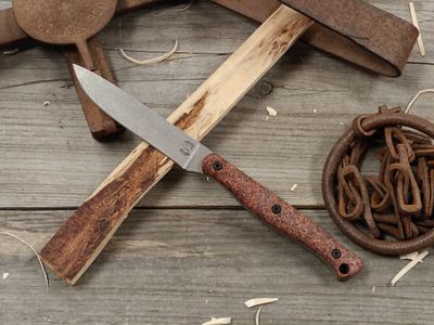 White River Knives Exodus 4 4" Fixed Blade / Copper Metallic GripX / Stonewash S35VN