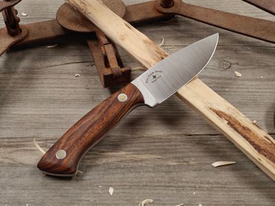 Fire Creek Forge The Classic 3.5" Fixed Blade / Desert Ironwood / Satin Forged 52100