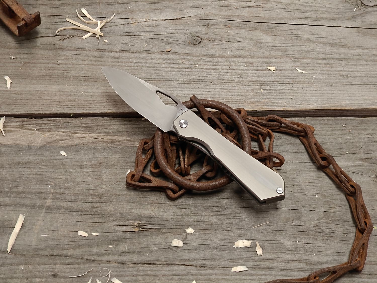 Flytanium Theory 3.5" Frame Lock Folding / Titanium / Satin CPM-20CV