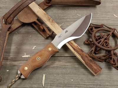 William Collins Alaska Survival Knife (AKSK) 6" Knife / Natural Micarta w/ Mosaic Pin / Satin AEB-L