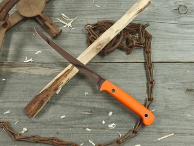 3DK Fisher 8" Fillet Knife / Orange G10 / Stainless Steel