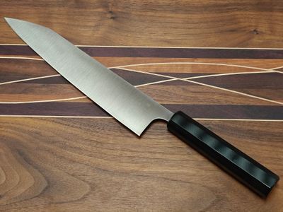 Spyderco Murray Carter Wakiita Gyuto 10" Chef Knife / Octagonal Black G10 / Satin CTS-BD1N