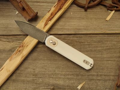 Vosteed Corgi 3" Treklock Knife / White G10 / Black Stonewash 14C28N