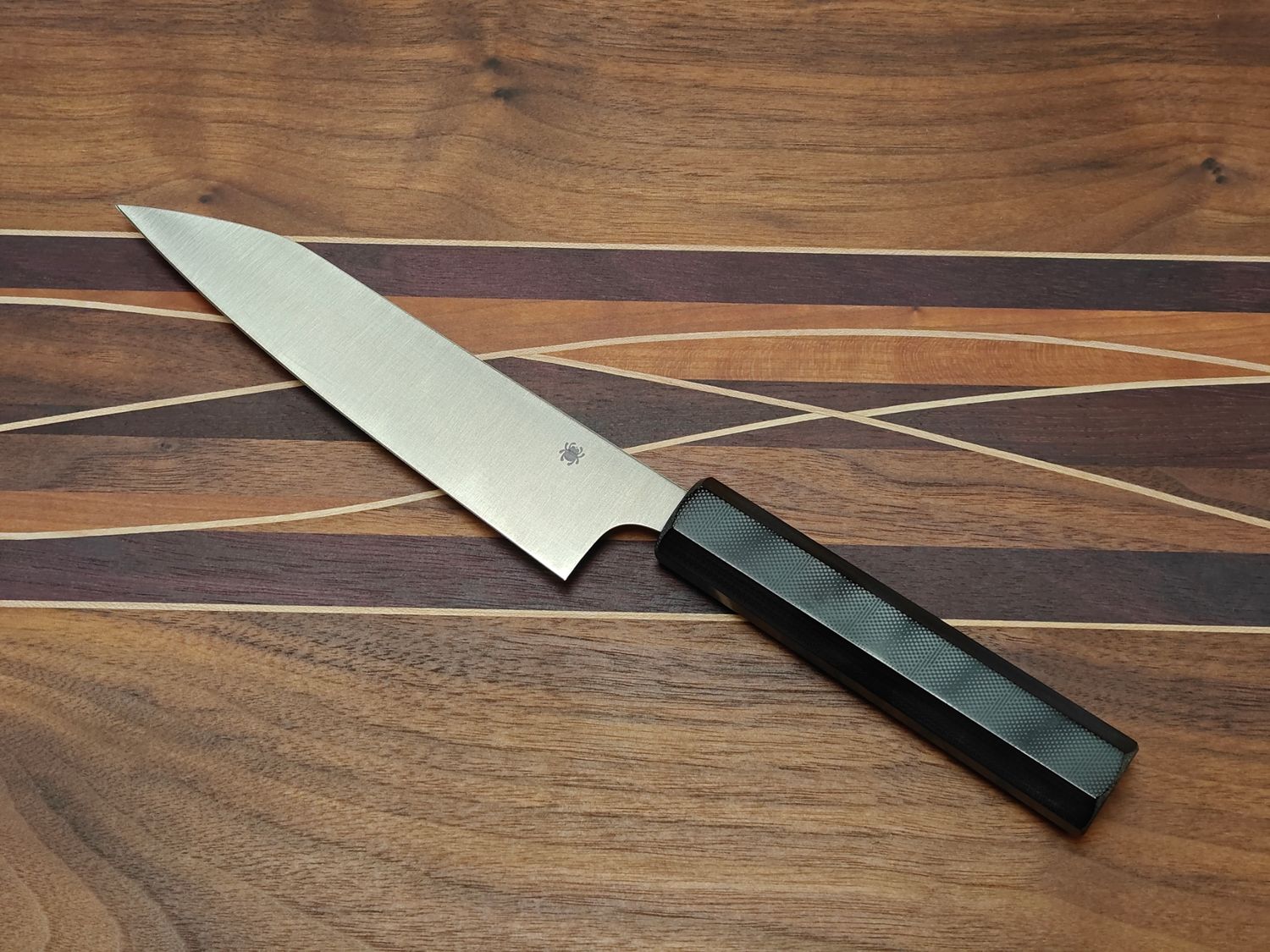 Spyderco Murray Carter Wakiita Funayuki 6" Chef Knife / Octagonal Black G10 / Satin CTS-BD1N