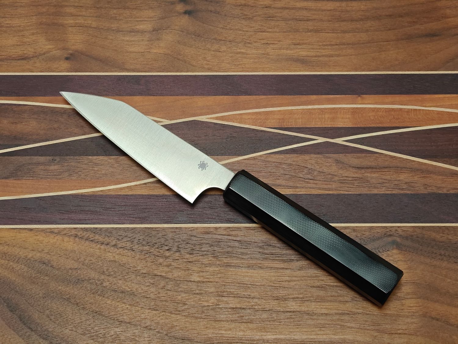 Spyderco Murray Carter Wakiita Petty 4" Paring Knife / Octagonal Black G10 / Satin CTS-BD1N