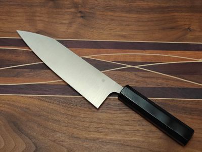 Spyderco Murray Carter Wakiita Bunka Bocho 7.75" Santoku / Octagonal Black G10 / Satin CTS-BD1N