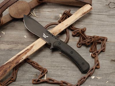 White River All Terrain Designed by Todd Begg 4.75" Fixed Blade / Black Burlap Micarta / Black Cerakote CPM-S35VN