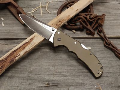 Cold Steel Code 4 3.5" Spear Point Lockback / Grey Aluminum / Satin CPM-S35VN