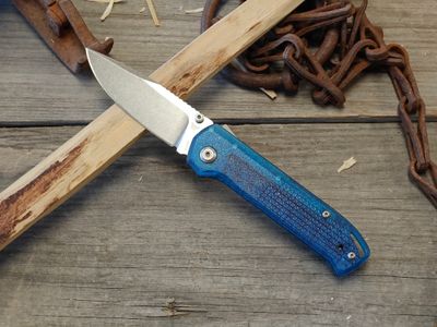 Flytanium Arcade Lite 3.2" Shark-Lock Folder / Blue Polymer / Stonewash AUS-10A