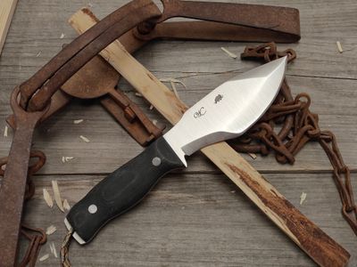 William Collins Pathfinder 5.75" Fixed Blade / Black Micarta w/ Stainless Pins / Satin Nitro-V