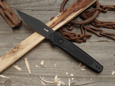 Kershaw Launch 17 3.5" Auto Push Button / Black Aluminum &amp; Black G10 / Black CPM-MagnaCut