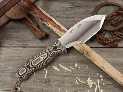 William Collins Wolverine 5" Bush Knife / Winter Camo G10 w/ Black G10 Pins and Mosaic / Satin AEB-L