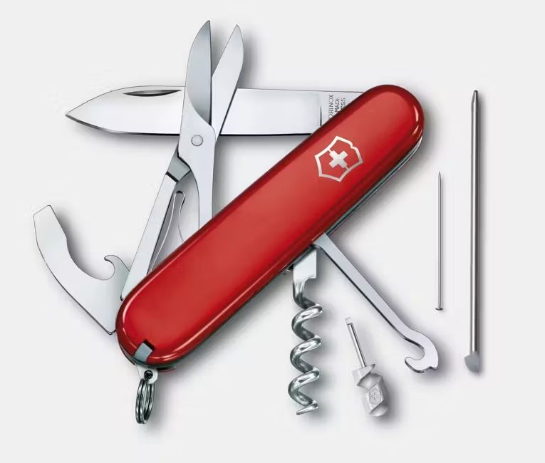 Victorinox Compact 2.75" 15 Tool Multi-Tool / Red Polymer / Stainless Steel