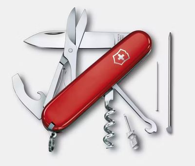 Victorinox Compact 2.75" 15 Tool Multi-Tool / Red Polymer / Stainless Steel