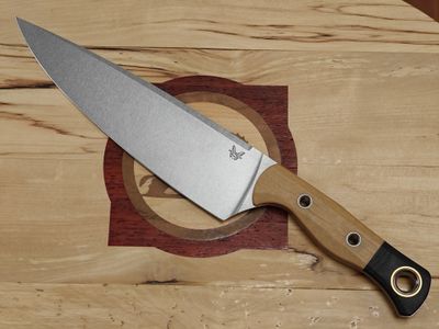 Benchmade 8" Chef Knife / Maple Valley Richlite &amp; Black G-10 / Stonewash CPM-154