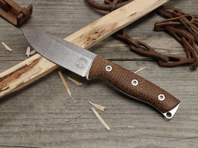 White River Knives Ursus Cub 3.5" Fixed Blade / Natural Burlap Micarta / Stonewash Magnacut (Pre-Owned)