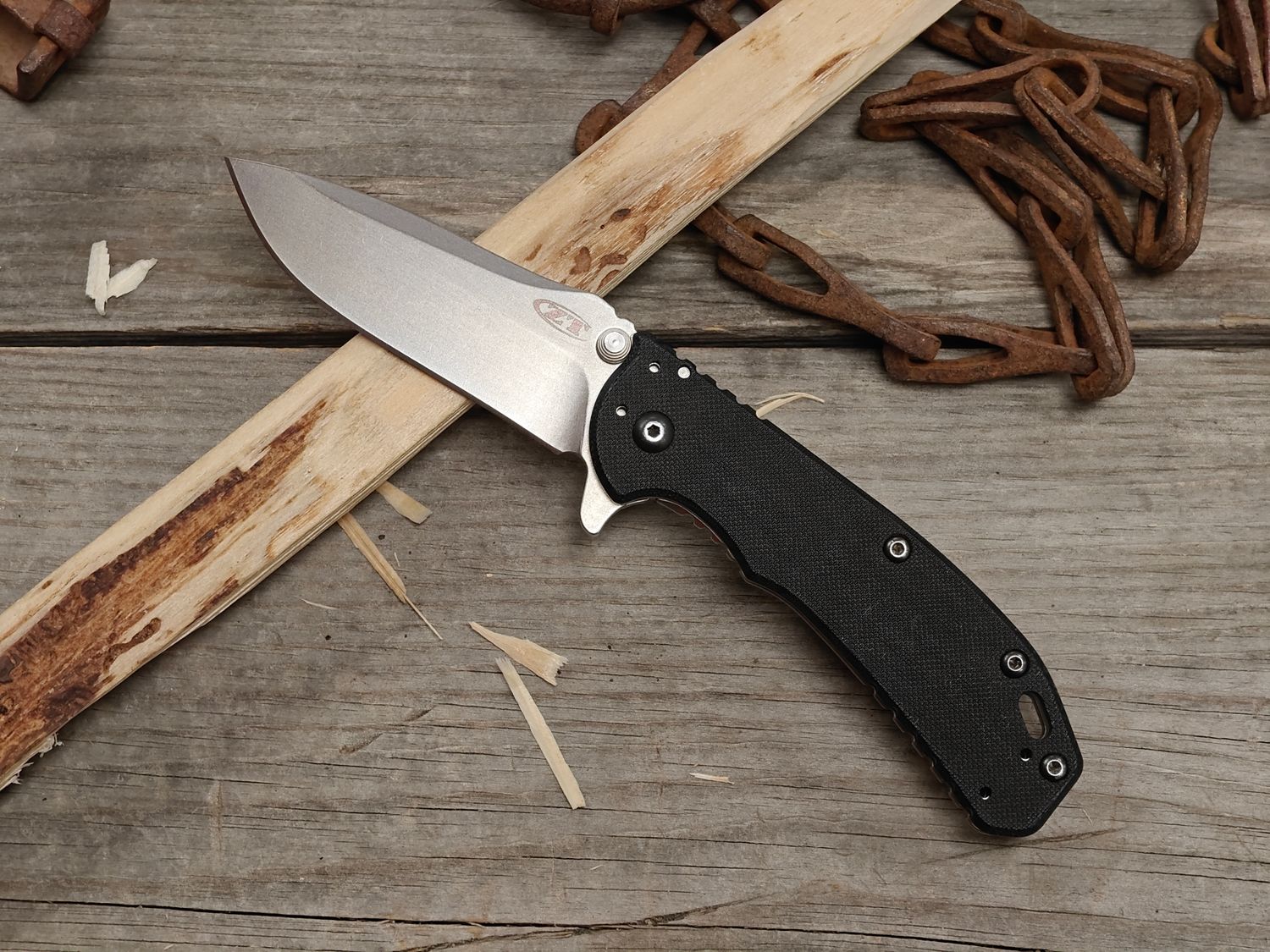 Zero Tolerance 0566 Hinderer 3.25" Assisted Opening Knife / Black G10 &amp; Titanium / Stonewash S35VN (Pre-Owned)