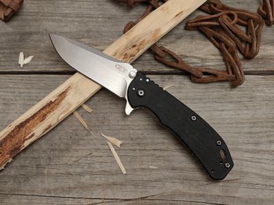 Zero Tolerance 0566 Hinderer 3.25" Assisted Opening Knife / Black G10 &amp; Titanium / Stonewash S35VN (Pre-Owned)