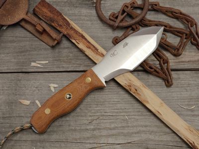 William Collins Wolverine 5" Bush Knife / Natural Micarta w/ Black AK Pin / Satin AEB-L
