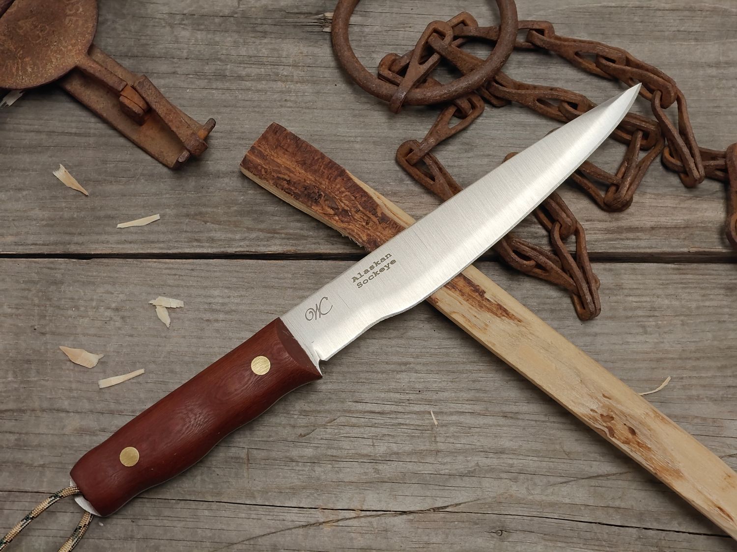 William Collins Alaskan Sockeye 7.5" Fillet Knife / Natural Linen Micarta / Satin Nitro-V