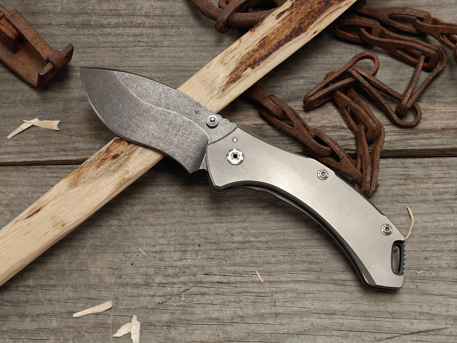 Toor Knives XT1 Alpha 3.25" Frame Lock Folder / Titanium / Black Stonewash CPM-S35VN (Pre-Owned)