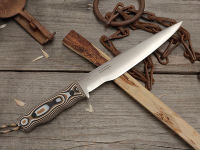William Collins Alaskan Sockeye 7.5" Fillet Knife / Winter Camo G10 w/ Black G10 Pins / Satin Nitro-V