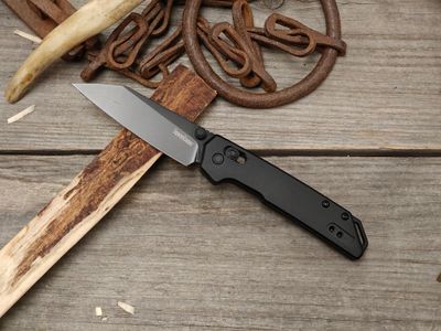 Kershaw Mini Iridium Reverse Tanto 3" DuraLock Folding / Black Aluminum / Black D2