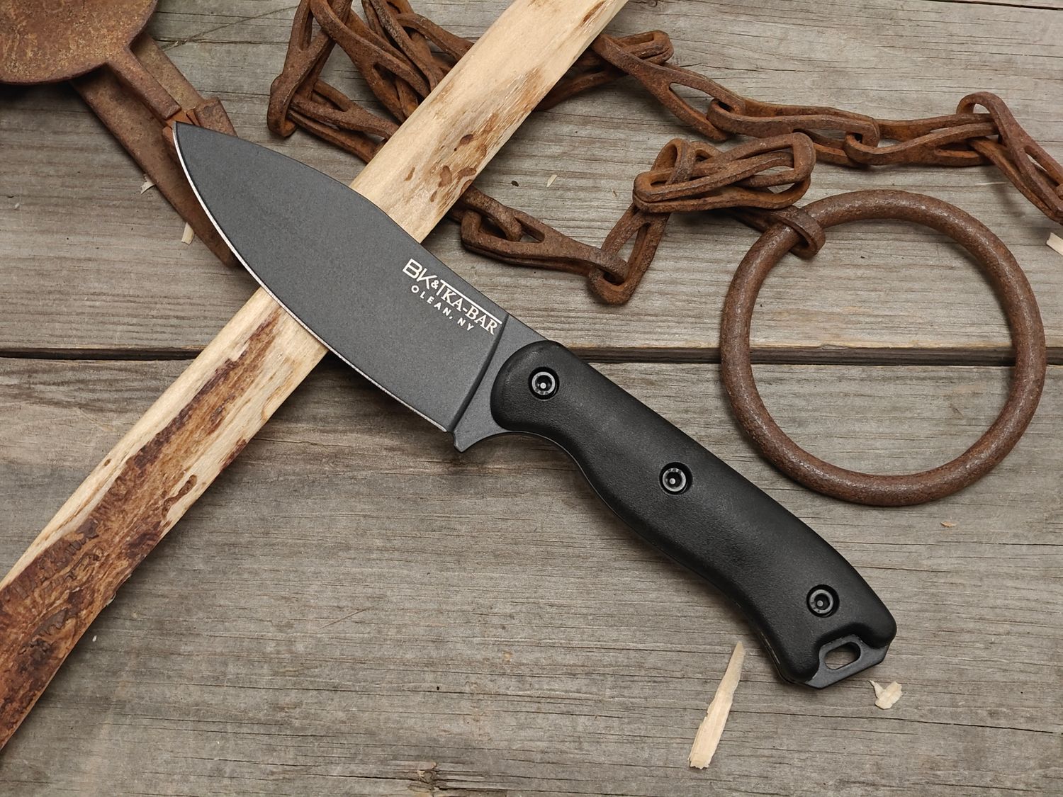 Ka-Bar Becker Nessmuk 4.3" Fixed Blade / Black Ultramid / Black 1095 (Pre-Owned)