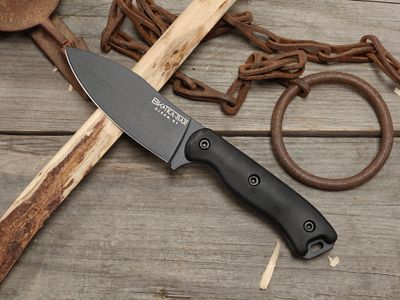Ka-Bar Becker Nessmuk 4.3" Fixed Blade / Black Ultramid / Black 1095 (Pre-Owned)