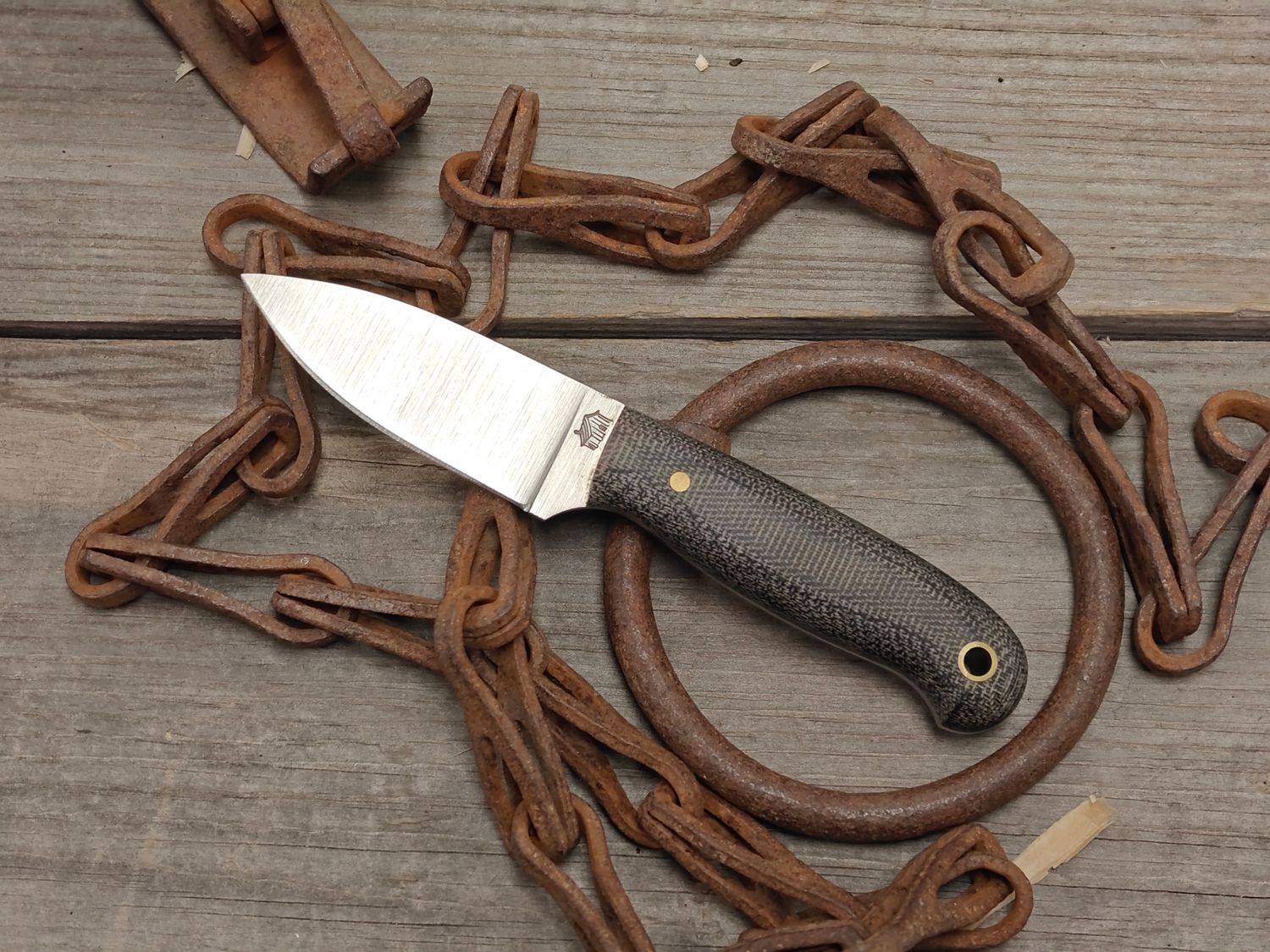 L.T. Wright Patriot 2.5" Fixed Blade / Black Micarta  / Satin Flat A2 (Pre-Owned)