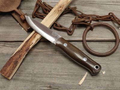 Bark River Bushcrafter 4" Fixed Blade / Green Micarta / Satin CPM 3V (Pre-Owned)