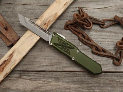 Guardian Tactical GTX-025 T/E 2.75" OTF Automatic / OD Green Aluminum / Stonewash Elmax