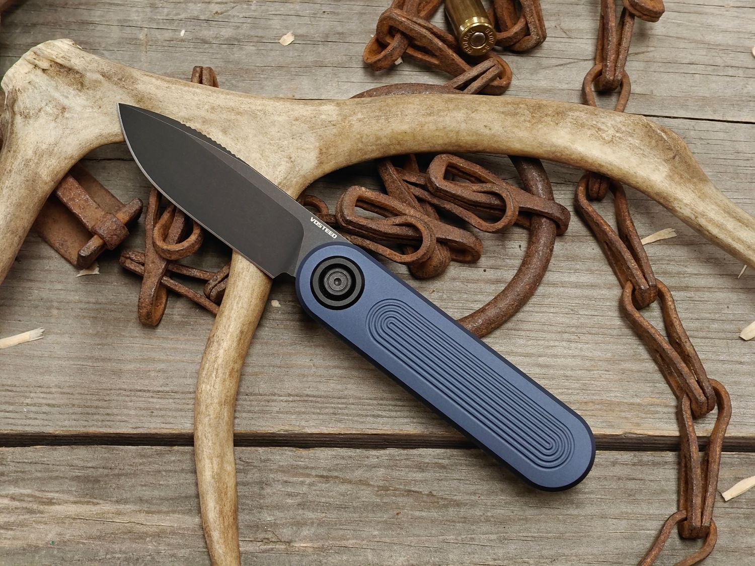 Vosteed Corgi V 295 3" Vanchor Lock Knife / Darkslate Aluminum / Black Stonewash CPM-S35VN
