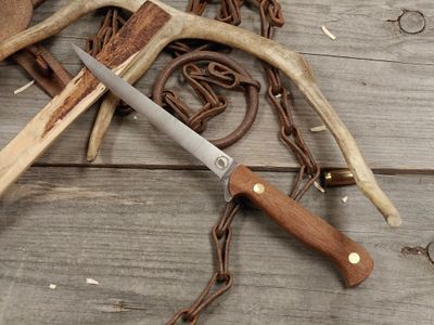 Great Northern Knives 6" Fillet Knife / Natural Micarta / Satin 14C28N / Black Kydex Sheath