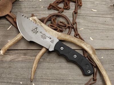 TOPS Knives Tom Brown Tracker #3 5.5" Fixed / Black Micarta / Stonewash 154CM