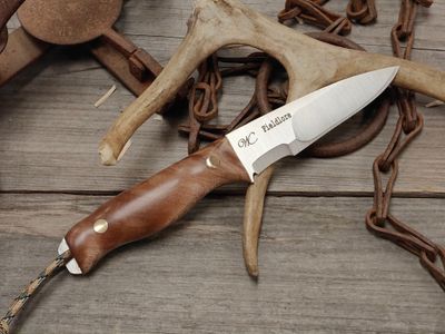 William Collins Fieldlore 4.25" Fixed Blade / Maple Burl / Satin 3/32" AEB-L